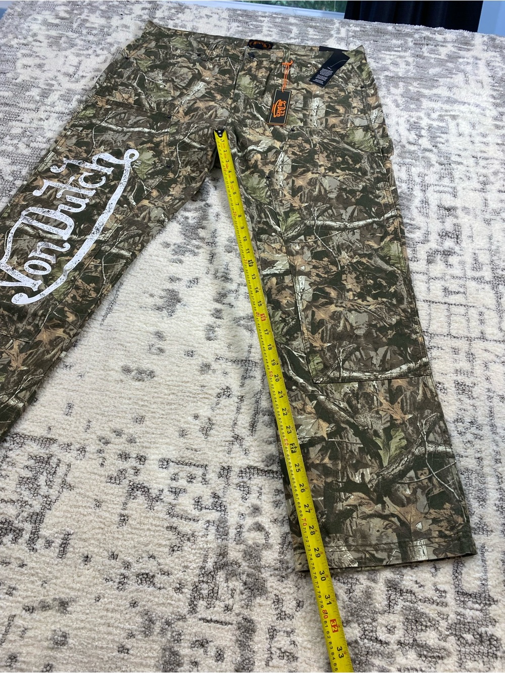Von Dutch Camo Double Knee Carpenter Baggy Pants - Deadstock - Picture 11 of 12